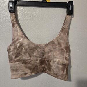 Lululemon Align Sports Bra Reversible Shiny Metallic Copper/Bronze Size 6